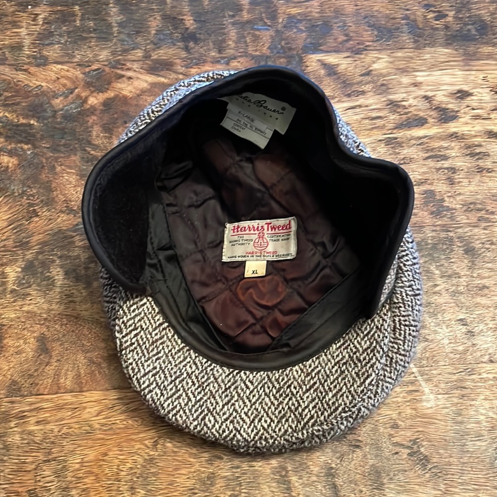 Vintage wool Eddie Bauer flat cap w/ ear flaps